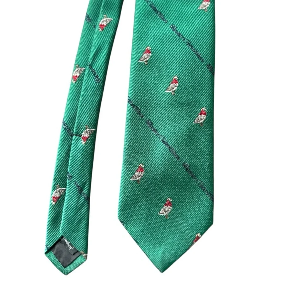 Robert Talbott for Jarrod's Merry Christmas Goose Holiday Necktie Tie